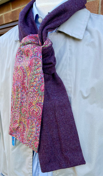 Merino Lambswool and Liberty cotton short scarf (Copy)