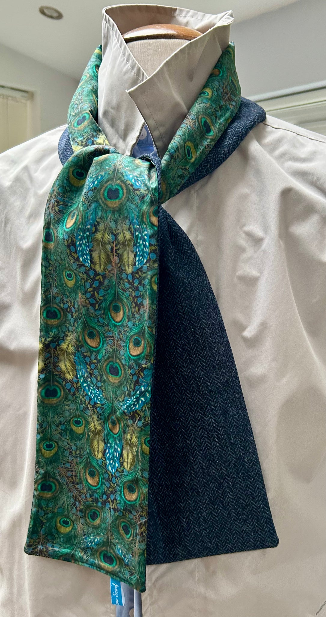 Merino Lambswool and Liberty Tana Lawn short scarf (Copy)