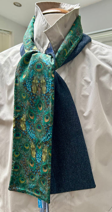 Merino Lambswool and Liberty Tana Lawn short scarf (Copy)
